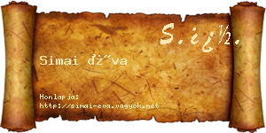 Simai Éva névjegykártya