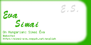 eva simai business card